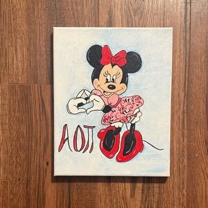 Sorority Minnie Mouse Canvas AOII - Alpha Omicron Pi